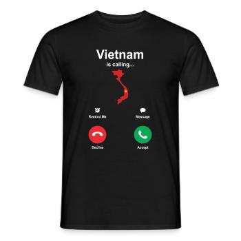 Voyage Vietnam Cadeau - T-shirt homme - noir - Devant - AI Model Male 178 light (178cm)