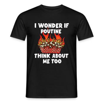 Kanadische Poutine Pommes Frites Mittagessen - Männer T-Shirt - Schwarz - Vorne - AI Model Male 178 light (178cm)