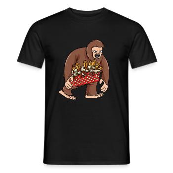 Kanadische Poutine Pommes Frites Mittagessen - Männer T-Shirt - Schwarz - Vorne - AI Model Male 178 light (178cm)