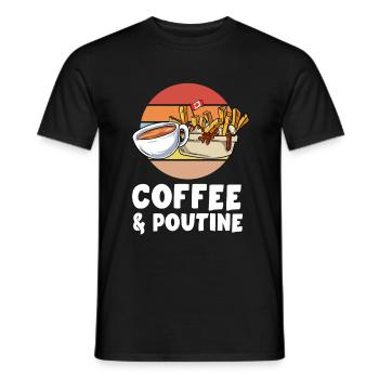 Kanadische Poutine Pommes Frites Mittagessen - Männer T-Shirt - Schwarz - Vorne - AI Model Male 178 light (178cm)