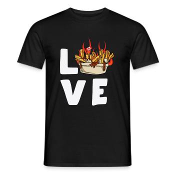 Kanadische Poutine Pommes Frites Mittagessen - Männer T-Shirt - Schwarz - Vorne - AI Model Male 178 light (178cm)