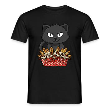Kanadische Poutine Pommes Frites Mittagessen - Männer T-Shirt - Schwarz - Vorne - AI Model Male 178 light (178cm)