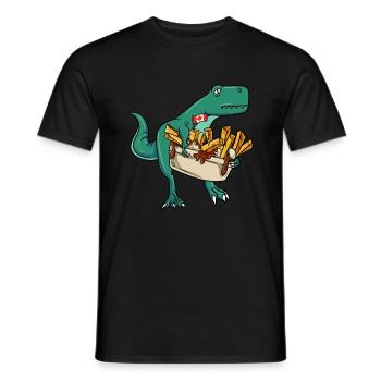 Kanadische Poutine Pommes Frites Mittagessen - Männer T-Shirt - Schwarz - Vorne - AI Model Male 178 light (178cm)