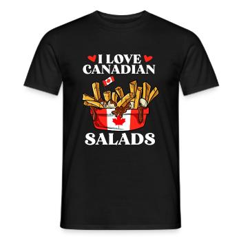 Kanadische Poutine Pommes Frites Mittagessen - Männer T-Shirt - Schwarz - Vorne - AI Model Male 178 light (178cm)
