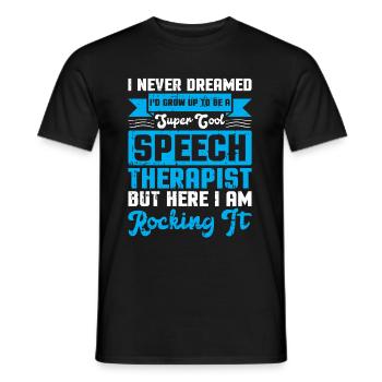 Sprachtherapeut Logopäde Geschenk - Männer T-Shirt - Schwarz - Vorne - AI Model Male 178 light (178cm)
