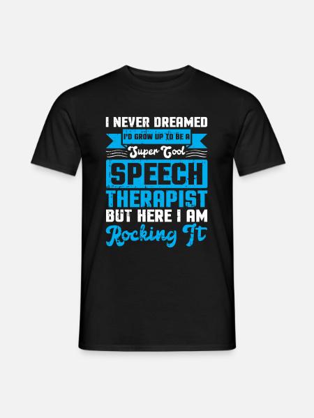 Sprachtherapeut Logopäde Geschenk - Männer T-Shirt - Schwarz