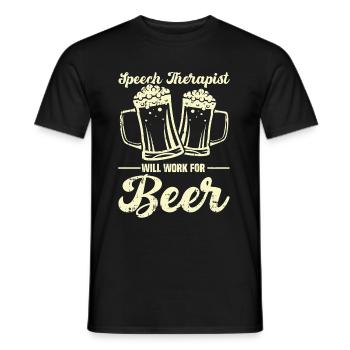Sprachtherapeut Logopäde Geschenk - Männer T-Shirt - Schwarz - Vorne - AI Model Male 178 light (178cm)