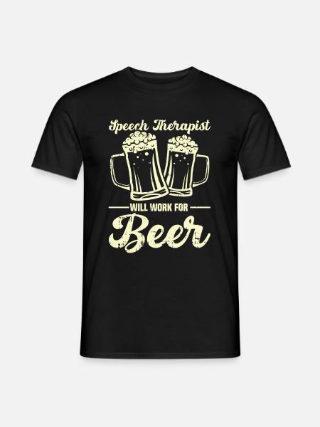 Sprachtherapeut Logopäde Geschenk - Männer T-Shirt - Schwarz