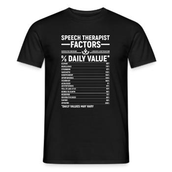Sprachtherapeut Logopäde Geschenk - Männer T-Shirt - Schwarz - Vorne - AI Model Male 178 light (178cm)