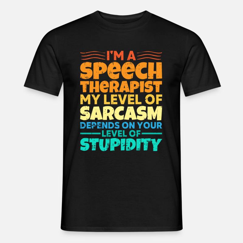 Sprachtherapeut Logopäde Geschenk - Männer T-Shirt - Schwarz