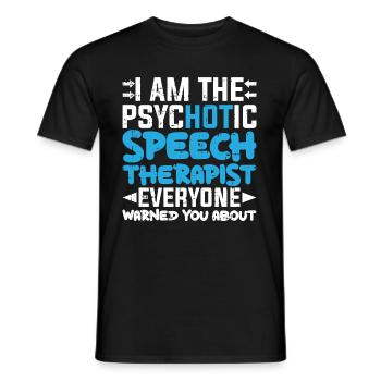 Sprachtherapeut Logopäde Geschenk - Männer T-Shirt - Schwarz - Vorne - AI Model Male 178 light (178cm)