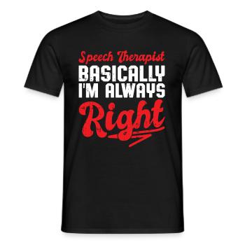 Sprachtherapeut Logopäde Geschenk - Männer T-Shirt - Schwarz - Vorne - AI Model Male 178 light (178cm)