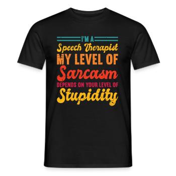 Sprachtherapeut Logopäde Geschenk - Männer T-Shirt - Schwarz - Vorne - AI Model Male 178 light (178cm)
