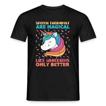 Sprachtherapeut Logopäde Geschenk - Männer T-Shirt - Schwarz - Vorne - AI Model Male 178 light (178cm)