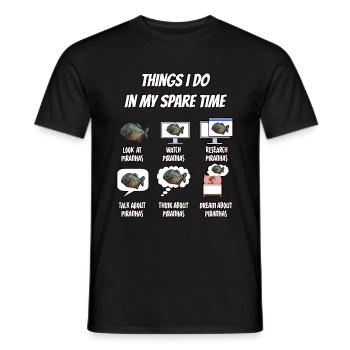 Piranha Geschenk - Männer T-Shirt - Schwarz - Vorne - AI Model Male 178 light (178cm)