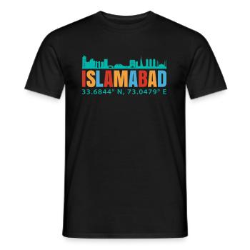 Islamabad - T-shirt homme - noir - Devant - AI Model Male 178 light (178cm)