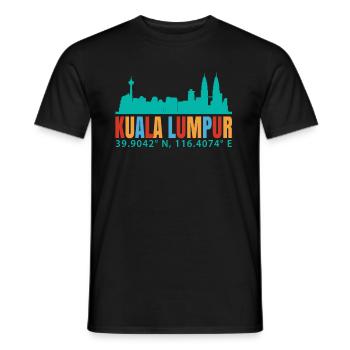 Kuala Lumpur - T-shirt homme - noir - Devant - AI Model Male 178 light (178cm)