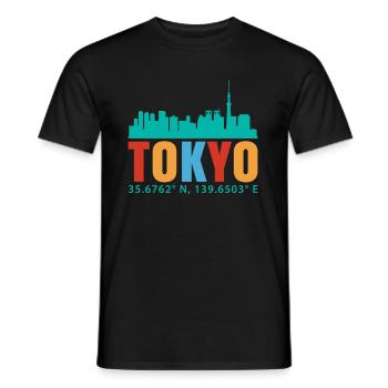 Tokyo - T-shirt homme - noir - Devant - AI Model Male 178 light (178cm)