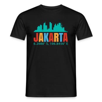 Jakarta - Men's T-Shirt - black - Front - AI Model Male 178 light (178cm)