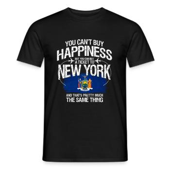 New York - T-shirt homme - noir - Devant - AI Model Male 178 light (178cm)