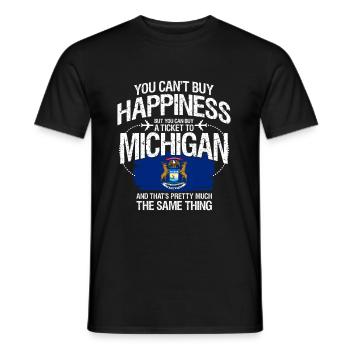 Michigan - T-shirt homme - noir - Devant - AI Model Male 178 light (178cm)