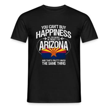 Arizona - T-shirt homme - noir - Devant - AI Model Male 178 light (178cm)