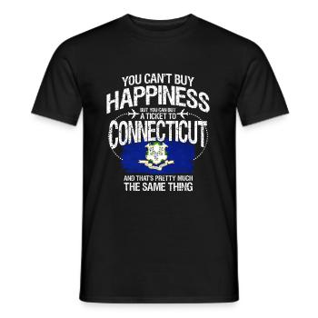 Connecticut - Men's T-Shirt - black - Front - AI Model Male 178 light (178cm)