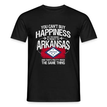 Arkansas - Men's T-Shirt - black - Front - AI Model Male 178 light (178cm)