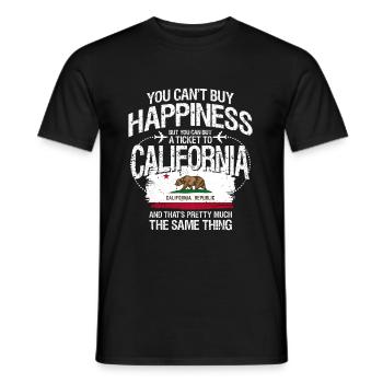Kalifornien - Männer T-Shirt - Schwarz - Vorne - AI Model Male 178 light (178cm)