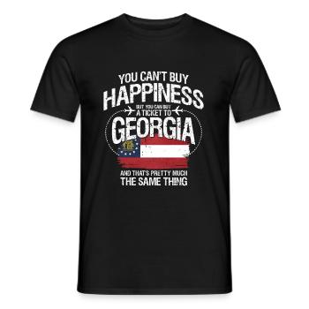 Georgia - Men's T-Shirt - black - Front - AI Model Male 178 light (178cm)