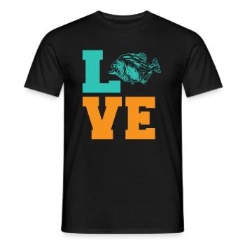Piranha-Geschenkidee - Männer T-Shirt - Schwarz - Vorne - AI Model Male 178 light (178cm)