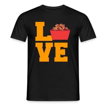 Kanadische Poutine Pommes Frites Mittagessen - Männer T-Shirt - Schwarz - Vorne - AI Model Male 178 light (178cm)