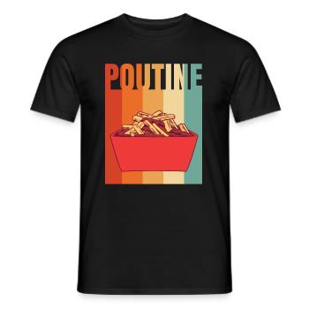 Kanadische Poutine Pommes Frites Mittagessen - Männer T-Shirt - Schwarz - Vorne - AI Model Male 178 light (178cm)