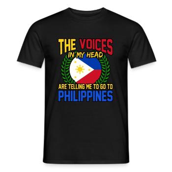 Philippinen - Männer T-Shirt - Schwarz - Vorne - AI Model Male 178 light (178cm)