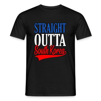 Südkorea - Männer T-Shirt - Schwarz - Vorne - AI Model Male 178 light (178cm)