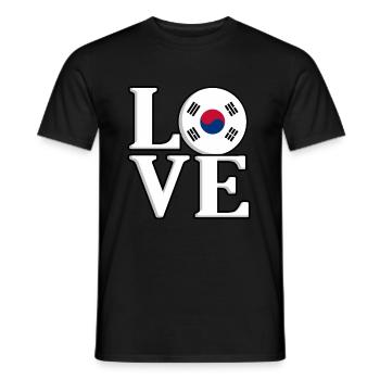 Südkorea - Männer T-Shirt - Schwarz - Vorne - AI Model Male 178 light (178cm)