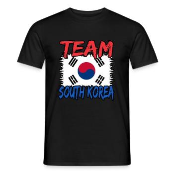 Südkorea - Männer T-Shirt - Schwarz - Vorne - AI Model Male 178 light (178cm)