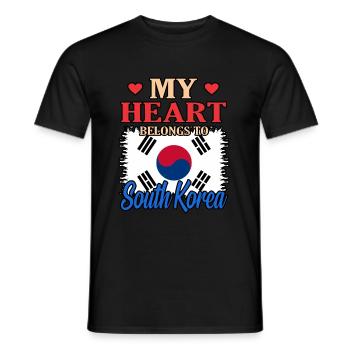 Süd Korea - Männer T-Shirt - Schwarz - Vorne - AI Model Male 178 light (178cm)