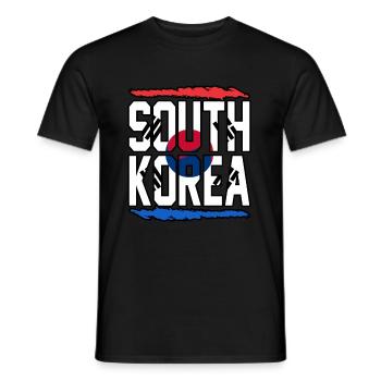 Südkorea - Männer T-Shirt - Schwarz - Vorne - AI Model Male 178 light (178cm)