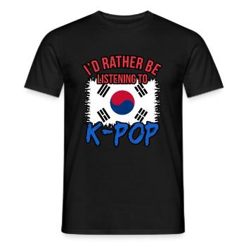 Südkorea - Männer T-Shirt - Schwarz - Vorne - AI Model Male 178 light (178cm)