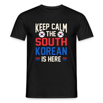 Südkorea - Männer T-Shirt - Schwarz - Vorne - AI Model Male 178 light (178cm)