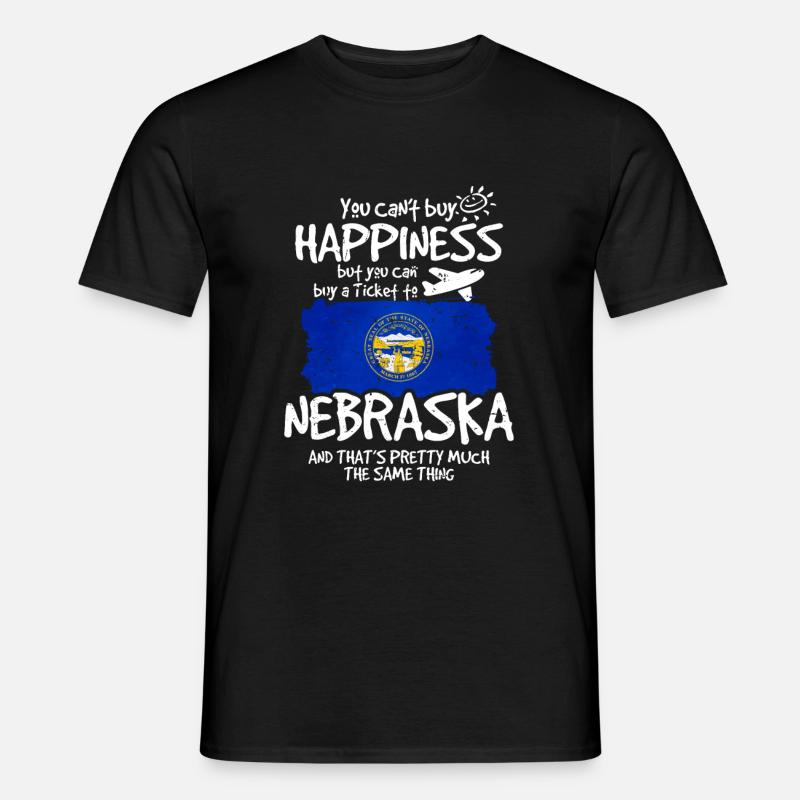 Nebraska - Männer T-Shirt - Schwarz