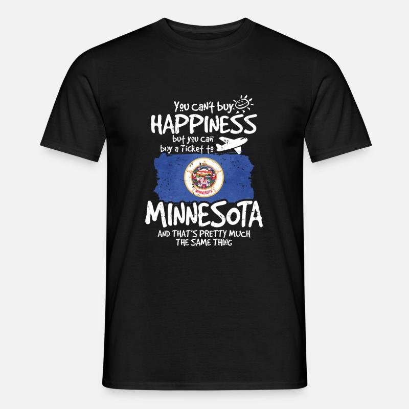 Minnesota - Männer T-Shirt - Schwarz