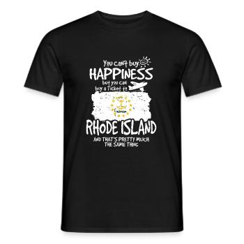 Rhode Island - Men's T-Shirt - black - Front - AI Model Male 178 light (178cm)