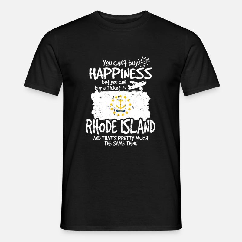 Rhode Island - Männer T-Shirt - Schwarz