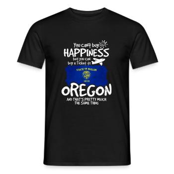 Oregon - Männer T-Shirt - Schwarz - Vorne - AI Model Male 178 light (178cm)