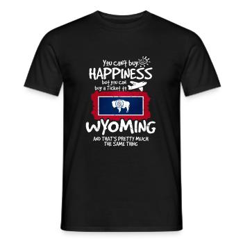 Wyoming - Men's T-Shirt - black - Front - AI Model Male 178 light (178cm)