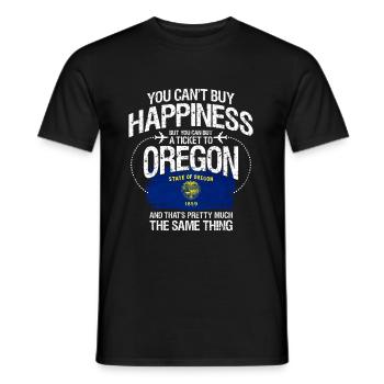 Oregon - Männer T-Shirt - Schwarz - Vorne - AI Model Male 178 light (178cm)
