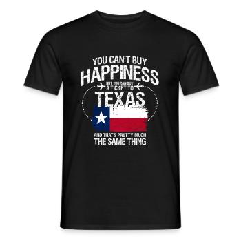 Texas - T-shirt homme - noir - Devant - AI Model Male 178 light (178cm)