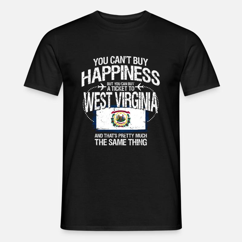 West Virginia - Männer T-Shirt - Schwarz
